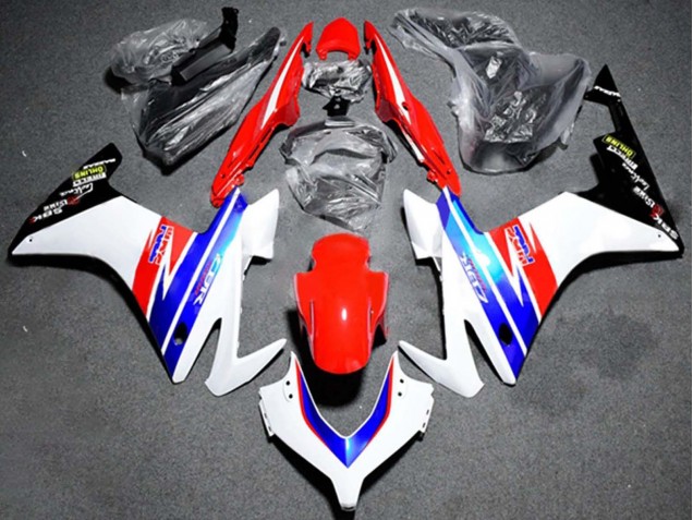 2013-2015 Honda CBR500R Motorcycle Fairing - White Red Blue HRC Canada