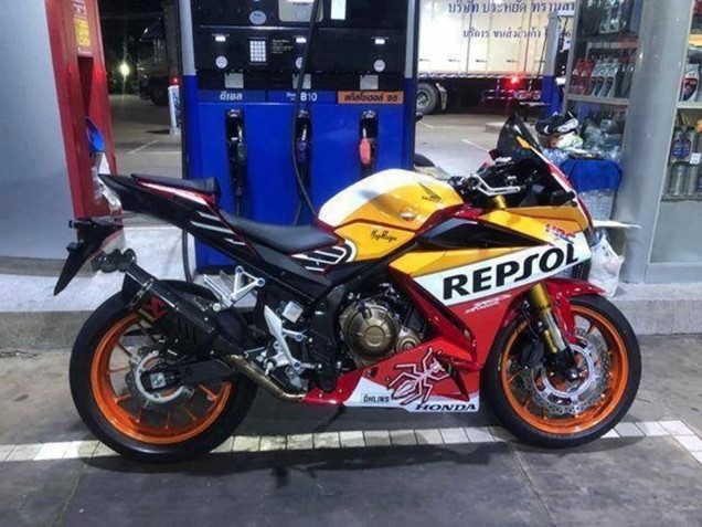 2016-2018 Honda CBR500R Motorcycle Fairings - Yellow White Red Repsol HRC Canada