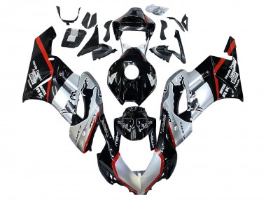 2004-2005 Honda CBR1000RR Motorcycle Fairings - Silver Glossy Black Red Stripe Canada