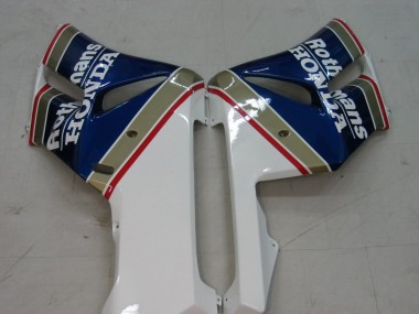 2004-2005 Honda CBR1000RR Motorcycle Fairings - White Blue Gold Rothmans Canada