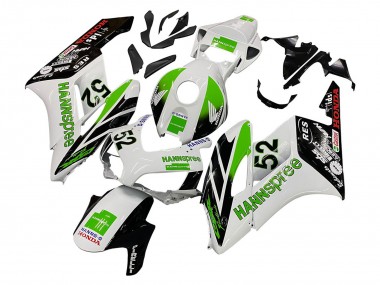 2004-2005 Honda CBR1000RR Motorcycle Fairings - White Green Glossy Black Hannspree 52 Canada