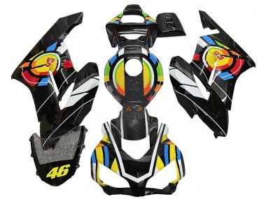 2004-2005 Honda CBR1000RR Motorcycle Fairings - Yellow Blue Red Glossy Black Color Wheel 46 Canada