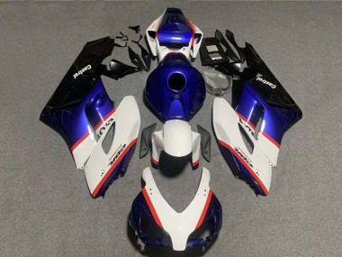 2004-2005 Honda CBR1000RR Motorcycle Fairings - White Blue Red Castrol Canada