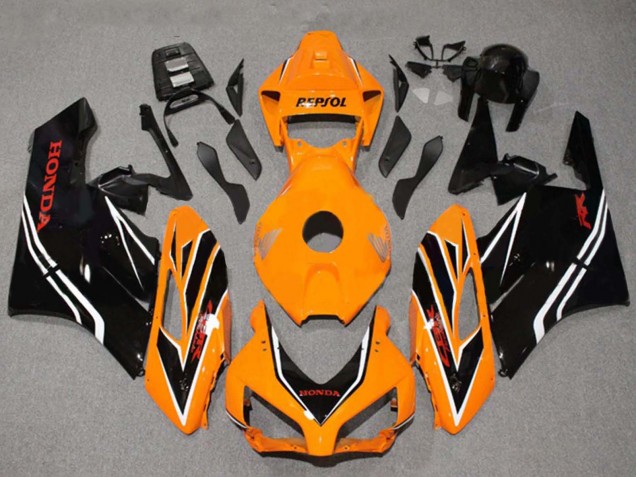 2004-2005 Honda CBR1000RR Motorcycle Fairings - Orange White Glossy Black Stripe Canada