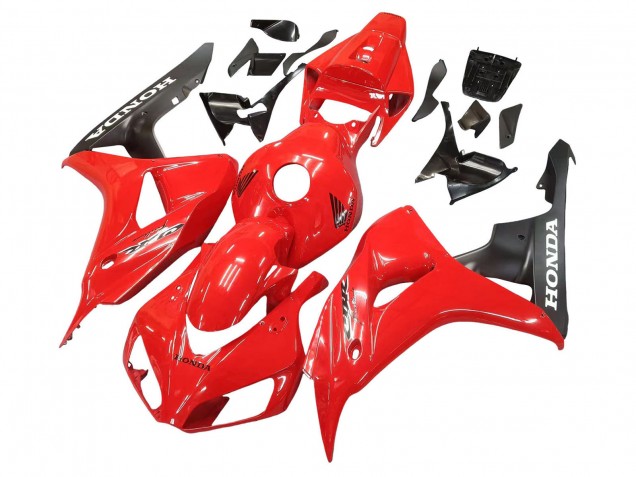 2006-2007 Honda CBR1000RR Motorcycle Fairings - Red Matte Black Canada
