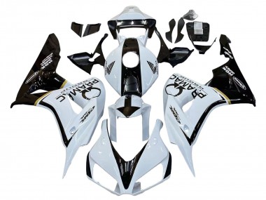 2006-2007 Honda CBR1000RR Motorcycle Fairings - White Glossy Black Pramac Canada
