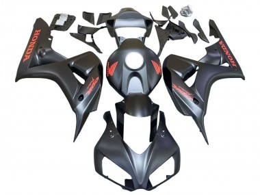 2006-2007 Honda CBR1000RR Motorcycle Fairings - Matte Black Red Decals Canada