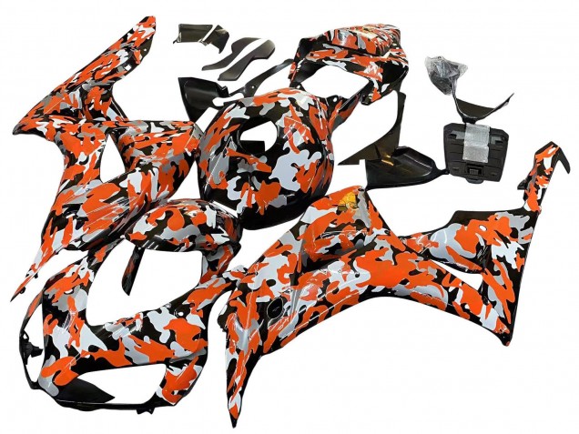2006-2007 Honda CBR1000RR Motorcycle Fairings - Black Orange Silver Camouflage Canada