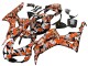 2006-2007 Honda CBR1000RR Motorcycle Fairings - Black Orange Silver Camouflage Canada