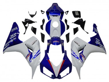 2006-2007 Honda CBR1000RR Motorcycle Fairings - White Red Blue HRC Canada