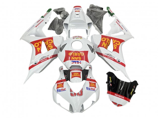 2006-2007 Honda CBR1000RR Motorcycle Fairings - White Red San Carlo Canada