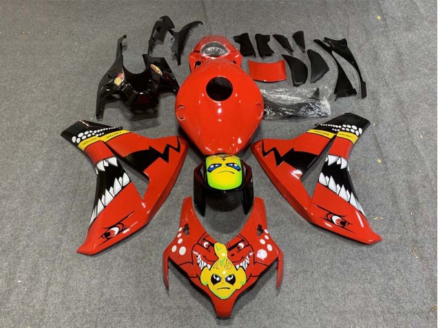 2008-2011 Honda CBR1000RR Motorcycle Fairings - Red Yellow Glossy Black Shark Canada