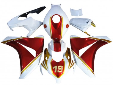 2008-2011 Honda CBR1000RR Motorcycle Fairings - White Red Gold 19 Canada