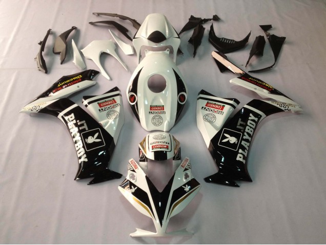 2012-2016 Honda CBR1000RR Motorcycle Fairings - White Glossy Black Rizoma Playboy Canada