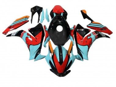 2012-2016 Honda CBR1000RR Motorcycle Fairings - Red Light Blue Glossy Black Canada