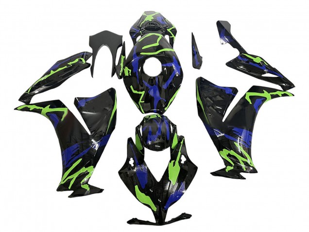 2012-2016 Honda CBR1000RR Motorcycle Fairings - Green Blue Glossy Black Canada