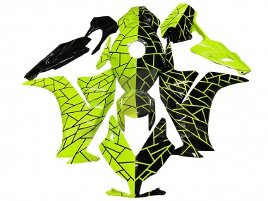 2012-2016 Honda CBR1000RR Motorcycle Fairings - Fluorescent Green Glossy Black Canada