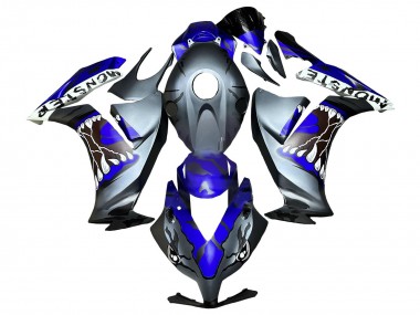 2012-2016 Honda CBR1000RR Motorcycle Fairings - Blue Grey Matte Black Shark Canada
