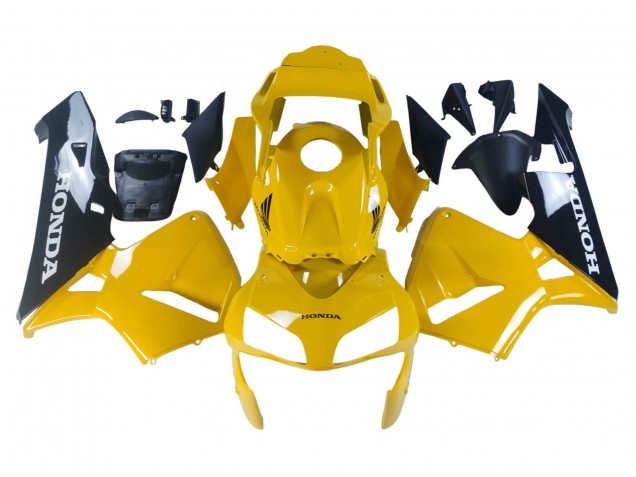 2003-2004 Honda CBR600RR Motorcycle Fairings - Yellow Glossy Black Canada