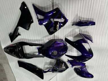 2003-2004 Honda CBR600RR Motorcycle Fairings - Dark Blue Glossy Black Canada
