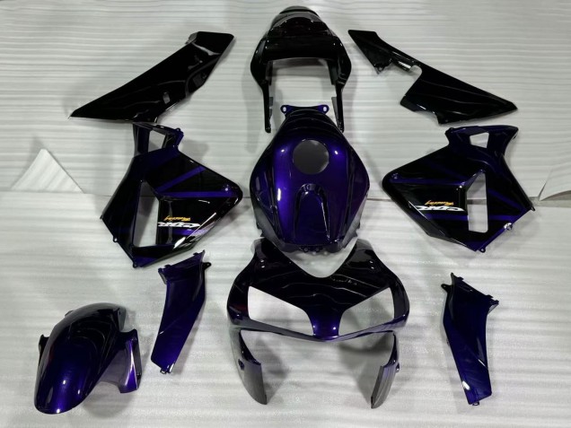 2003-2004 Honda CBR600RR Motorcycle Fairings - Dark Blue Glossy Black Canada
