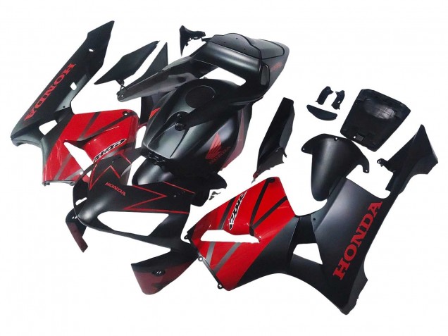 2003-2004 Honda CBR600RR Motorcycle Fairings - Red Glossy Black Matte Black Canada