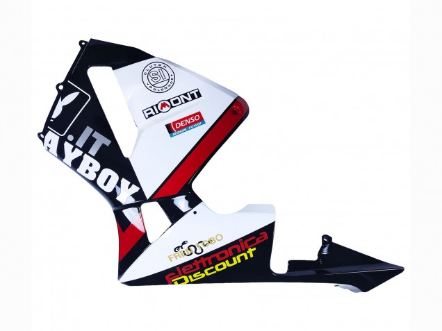 2003-2004 Honda CBR600RR Motorcycle Fairings - White Red Glossy Black DENSO Rimont Canada
