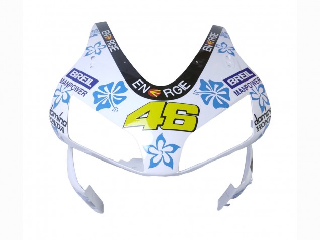 2003-2004 Honda CBR600RR Motorcycle Fairings - White Blue Red Nastro Azzurro 46 Canada