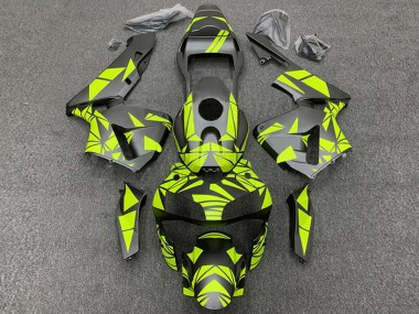 2003-2004 Honda CBR600RR Motorcycle Fairings - Yellow Matte Black Canada