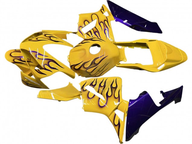 2003-2004 Honda CBR600RR Motorcycle Fairings - Yellow Black Flame Canada