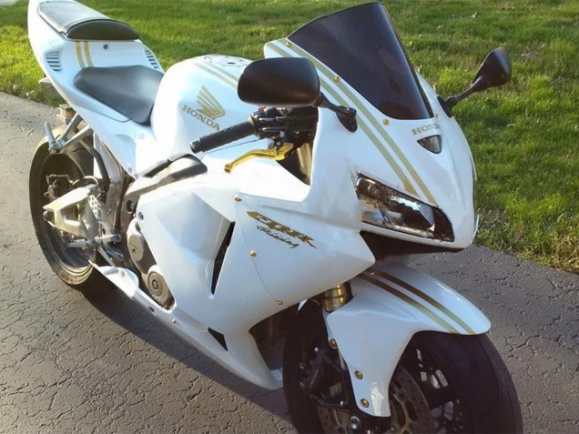 2005-2006 Honda CBR600RR Motorcycle Fairings - White Gold Canada