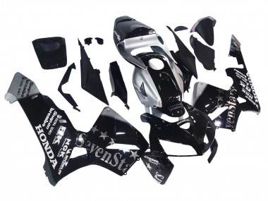 2005-2006 Honda CBR600RR Motorcycle Fairings - Black Silver SevenStars Canada
