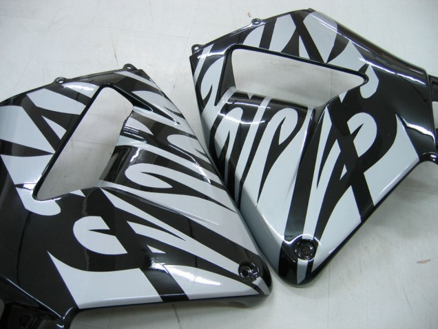 2005-2006 Honda CBR600RR Motorcycle Fairings - Glossy Black Grey Flame Canada