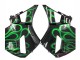 2005-2006 Honda CBR600RR Motorcycle Fairings - Glossy Black Green Flame Canada