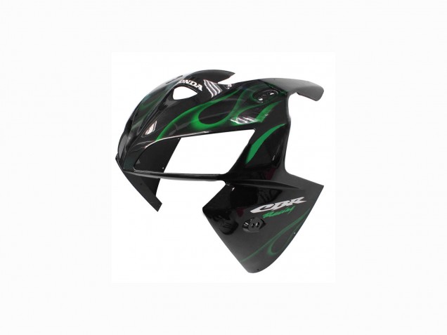 2005-2006 Honda CBR600RR Motorcycle Fairings - Glossy Black Green Flame Canada