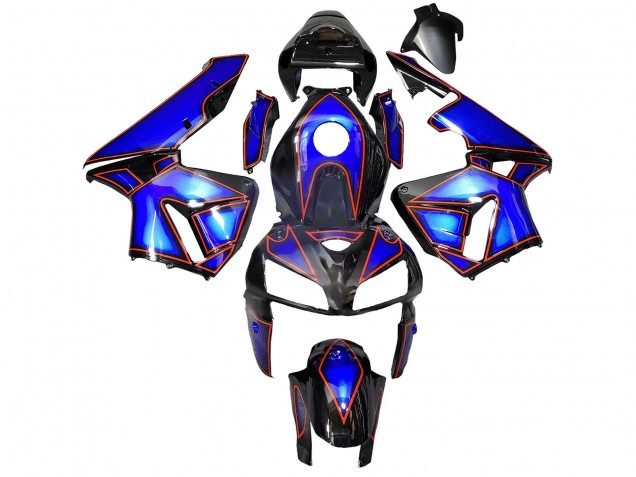 2005-2006 Honda CBR600RR Motorcycle Fairings - Blue Black with Red Line Canada