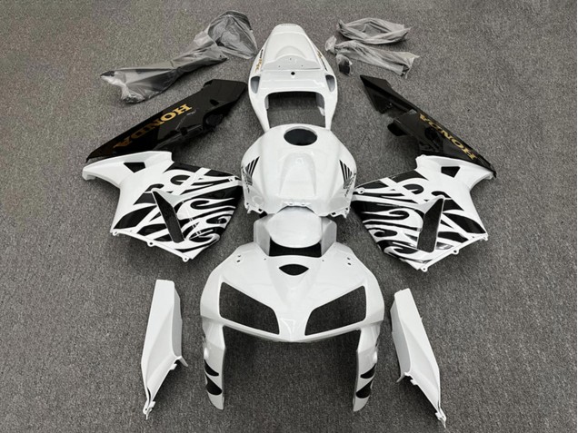 2005-2006 Honda CBR600RR Motorcycle Fairings - White Black Canada