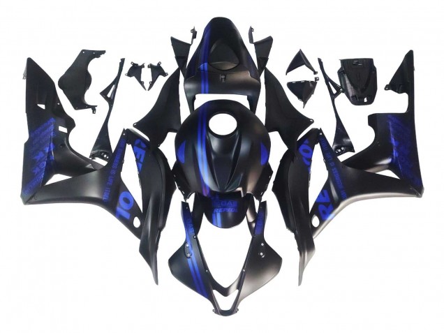 2007-2008 Honda CBR600RR Motorcycle Fairings - Matte Black Blue Repsol Canada