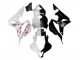 2007-2008 Honda CBR600RR Motorcycle Fairings - White Cherry Blossom Glossy Black Split Canada