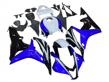 2007-2008 Honda CBR600RR Motorcycle Fairing - White Blue Glossy Black Canada