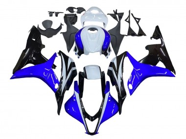 2007-2008 Honda CBR600RR Motorcycle Fairing - White Blue Glossy Black Canada
