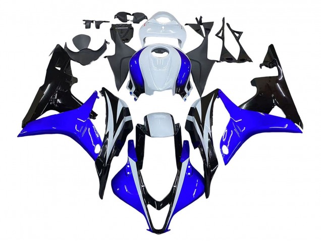 2007-2008 Honda CBR600RR Motorcycle Fairing - White Blue Glossy Black Canada