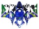 2007-2008 Honda CBR600RR Motorcycle Fairings - Blue Green MoviStar Castrol Canada