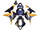 2007-2008 Honda CBR600RR Motorcycle Fairings - Orange Dark Blue Trick Star 06 Canada