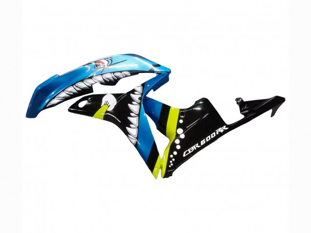 2007-2008 Honda CBR600RR Motorcycle Fairings - Green Yellow Glossy Black Shark 46 Canada