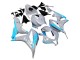 2007-2008 Honda CBR600RR Motorcycle Fairings - Glossy Grey Light Blue Canada
