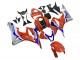2007-2008 Honda CBR600RR Motorcycle Fairings - Silver Blue Red HRC Canada