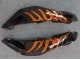 2007-2008 Honda CBR600RR Motorcycle Fairings - Glossy Black Orange Flame Canada