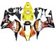 2007-2008 Honda CBR600RR Motorcycle Fairings - Yellow Orange Glossy Black Rossi Repsol Canada