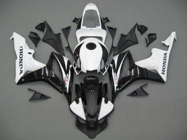 2007-2008 Honda CBR600RR Motorcycle Fairings - White Black Racing Canada